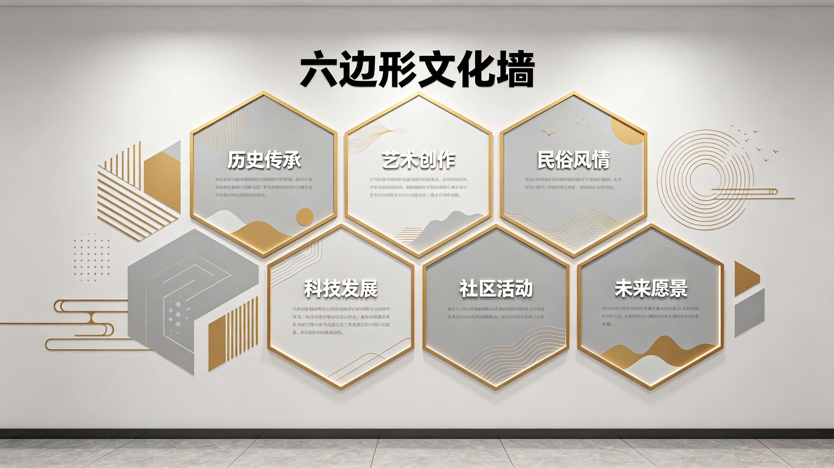 江永企业文化墙 | 六边形信息美学